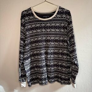 Burt's Bees Snowflake Holiday Pajama Top Size XL